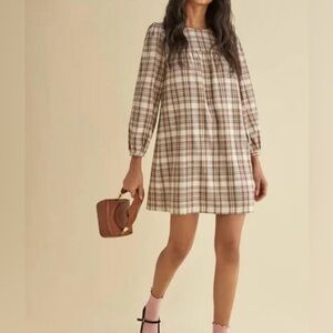 Reformation Jeans Celina Plaid Flannel Dress
